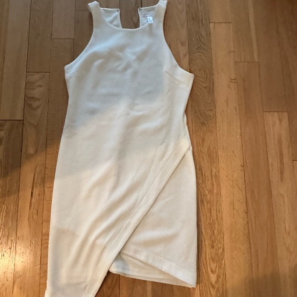 White Wrap Crepe Dress by Leigh - Picture 3 of 5